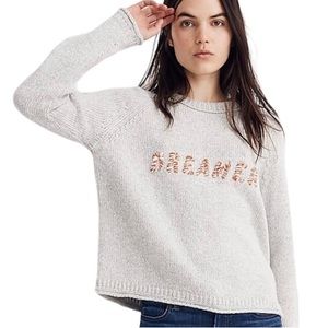 MADEWELL “Dreamer” Keaton Embroidered Pullover Sweater